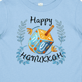 thumbnail image 4 of Inktastic Happy Hanukkah Dreidel and Laurels Boys or Girls Baby T-Shirt, 4 of 5