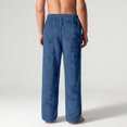 thumbnail image 4 of Wutalume Men's Flannel Pajama Pants with Drawstring and Pockets, Designed for Home and Lounge Use, Featuring Comfortable Fit and Easy Maintenance,Blue L, 4 of 8