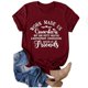 thumbnail image 2 of Blusa informal de manga corta con estampado de cuello redondo para mujer Pompotops  hfajkhk125939, 2 of 3