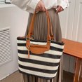 thumbnail image 4 of Bolsa de axila para mujer de axila de punto suave a rayas para viajes de vacaciones Casual diario Sywqhk Para Estrenar, 4 of 9