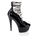 thumbnail image 3 of Ellie Shoes E-609-Devilicious 6 Platform with Acordian Straps Black / 6, 3 of 6