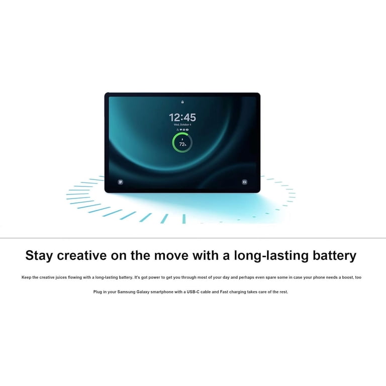 Samsung Galaxy Tab S9 FE+ SM-X610 Rugged Tablet, 12.4