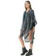 thumbnail image 5 of BohemyanRace Women's Coverups Burnt-out Velvet Cardigan Casual Outfit Long Cover Up Velvet Kimono (Gray), 5 of 5