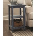 thumbnail image 2 of Rustic Cottage End Table with 2 Shelves, Blue Antique, 2 of 2