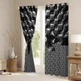 thumbnail image 3 of Manfei Cute Polka Dot Blackout Curtains Set of 2 (52x84 Each),Kawaii Bowknot Curtain, 3 of 6