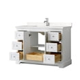thumbnail image 4 of Wyndham Collection Light Vein Wood Single Bathroom Vanity in White/Chrome, 4 of 6