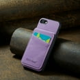 thumbnail image 7 of ELEHOLD for iPhone SE 2022 2020 / iPhone 7/ iPhone 8 Leather Wallet Case with Card Slots Magnetic Button Kickstand Function Full Body Protective Shockproof Cover,Purple, 7 of 7