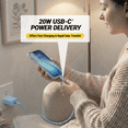thumbnail image 2 of Scosche PowerVolt 20W Power Delivery Blue USB-C Fast Charger & 6FT USB-C Braided Cable SH20CC6C4-SP, 2 of 7