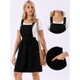 thumbnail image 2 of DARING DIVA Women's A Line Knee Length Suspender Overall Dresses X-Small Black, 2 of 7