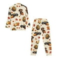 thumbnail image 5 of DISNIMO Dachshund Pumpkin Print Women's 2 Piece Lounge Sets Casual Fashion Sleepwear Button Down Nightwear Long Sleeve Loungewear with Long Pajama Pants, 5 of 6