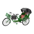 thumbnail image 4 of Siruishop Alloy Rickshaw Model Classic Metal Pedicab Toy for Children Boys Girls Teens Green Three Wheeled, 4 of 8