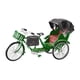 thumbnail image 4 of Modelo de rickshaw de aleación, simulación vintage, pedicab de metal, juguete en miniatura, carro de hierro Verde de tres ruedas, 4 of 9