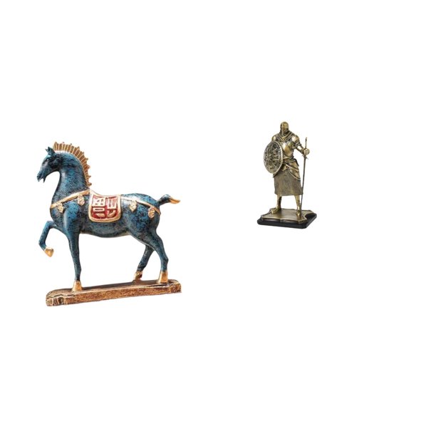 Figura De Caballero A Caballo De Pie, Adorno De Escritorio, Decoración Feng Shui, Escultura Creativa Europea Para Escritorio, Sala De Estar, Estantería, Entrada, Decoración Del Hogar.