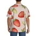 thumbnail image 5 of Disketp Men's Hawaiian Strawberries Print Shirts Button Down Holiday Beach Shirts-Small, 5 of 7