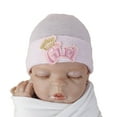 thumbnail image 2 of Okbabeha Newborn Hospital Hat Infant Baby Hat Cap with Embroidery Soft Cute Knot Nursery Beanie Hats 0-6 Months, 2 of 6