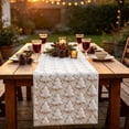 thumbnail image 4 of 72x13Inch Sequined Glitter Tablecloth,Christmas Party Iridescence Shining Table Cloth, Fabric Spark Decor For Birthday Holiday Christmas Party Decoration (White), 4 of 8