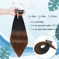 thumbnail image 4 of MY-LADY 50S 1G Remy Micro Beads Hair Extensions Human Hair Thick Invisible Nano Beads Micro Link Hairpiece 18inch #1BT4 Black Brown to Medium Brown, 4 of 8