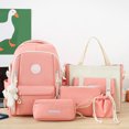 thumbnail image 3 of Mochila de 5 uds. mochilas escolares de lona suaves para estudiantes de primaria y secundaria, 3 of 9