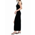 thumbnail image 3 of Women'S Summer and Autumn Long Elegant Versatile Slit Tight Sleeveless Dress Black M, 3 of 9