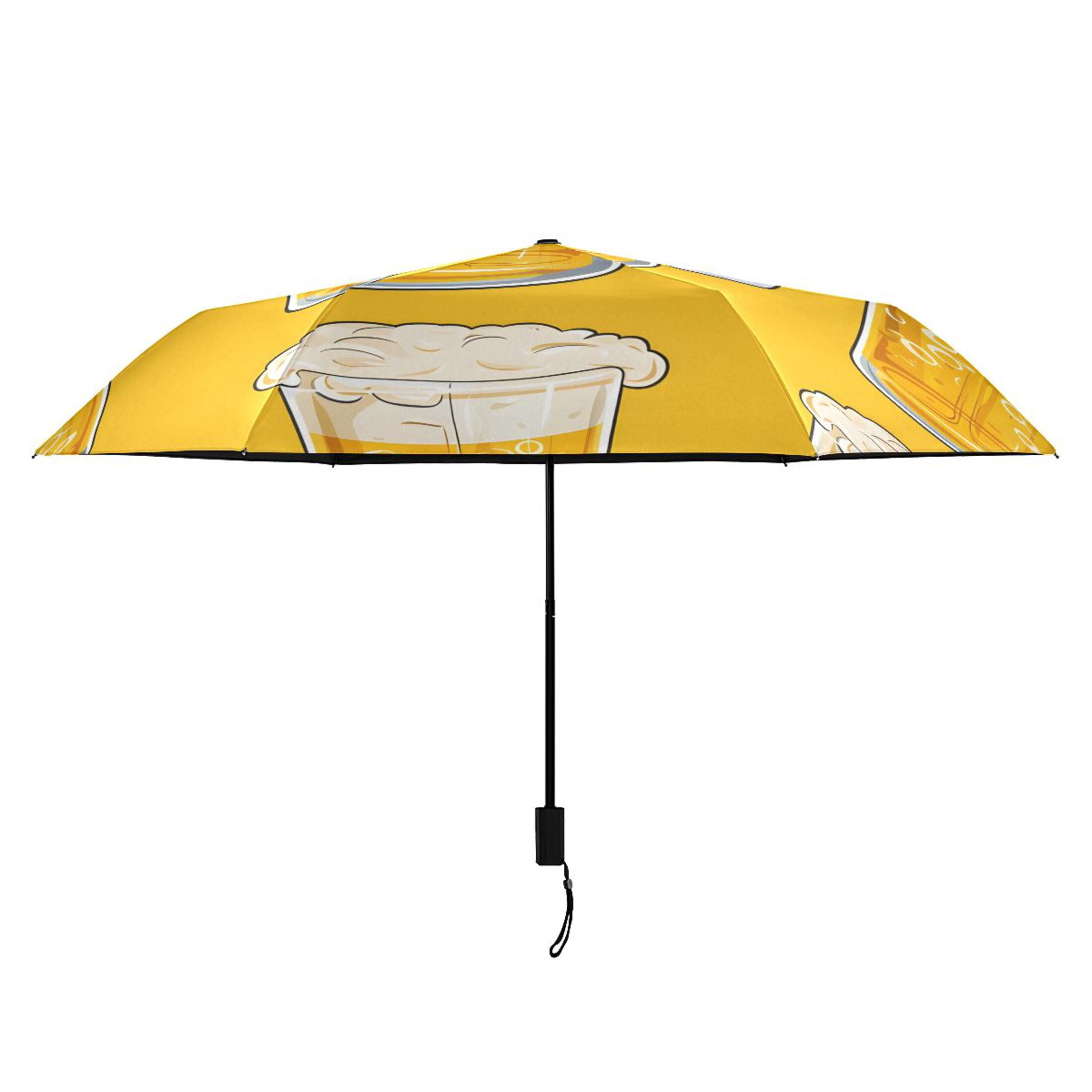 Beer Mugs with Foam Compact Sun Umbrella Windproof Travel Umbrellas for Rain Strong Portable UV Protection