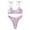 Purple, variant on Plus size Swimsuits Women Diamond Decoration Bikini Set Push Up Swimsuit Beachwear Padded Swimwear Pink M(M)