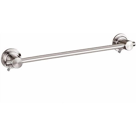24 inch Suction Cup Towel Bar Brushed Nickel,Bath Shower Towel Holder Shower Door Adhesive Towel Bar Suction Towel Rack (Brushed Nickel, 24inch)