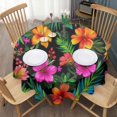 thumbnail image 3 of Pioneer Flower Floral Print Pattern Round Tablecloth 60"x60",Wrinkle Wipeable Table Cloth for Kitchen Dining Room Picnic Patio Party, 3 of 6