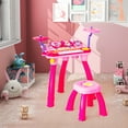 thumbnail image 2 of Costway 24 Key DJ Piano Keyboard Drum Toy Music Instrument w/MP3 Microphone Cymbal Pink, 2 of 10