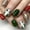 B, variant on Chanana Cute Elk Snowflake Press on Nails Short Square Christmas Fake Nails Glossy Winter Christmas Glue on Nails Xmas Reusable Acrylic Nails for Women DIY New Year Nail Art