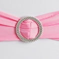 thumbnail image 3 of Efavormart 5 Pack Pink Stretch Spandex Chair Sash With Silver Diamond Sash Pin Banquet Chair Band for Event Decor, 3 of 10