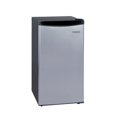 Premium Levella 3.2 cu. Ft. Mini Fridge in Black with Stainless Door
