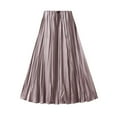 thumbnail image 4 of HexaHive Streamer Pleated A - Line Skirt - Slim Elastic High - Waist Loose Swing Skirt, 4 of 7
