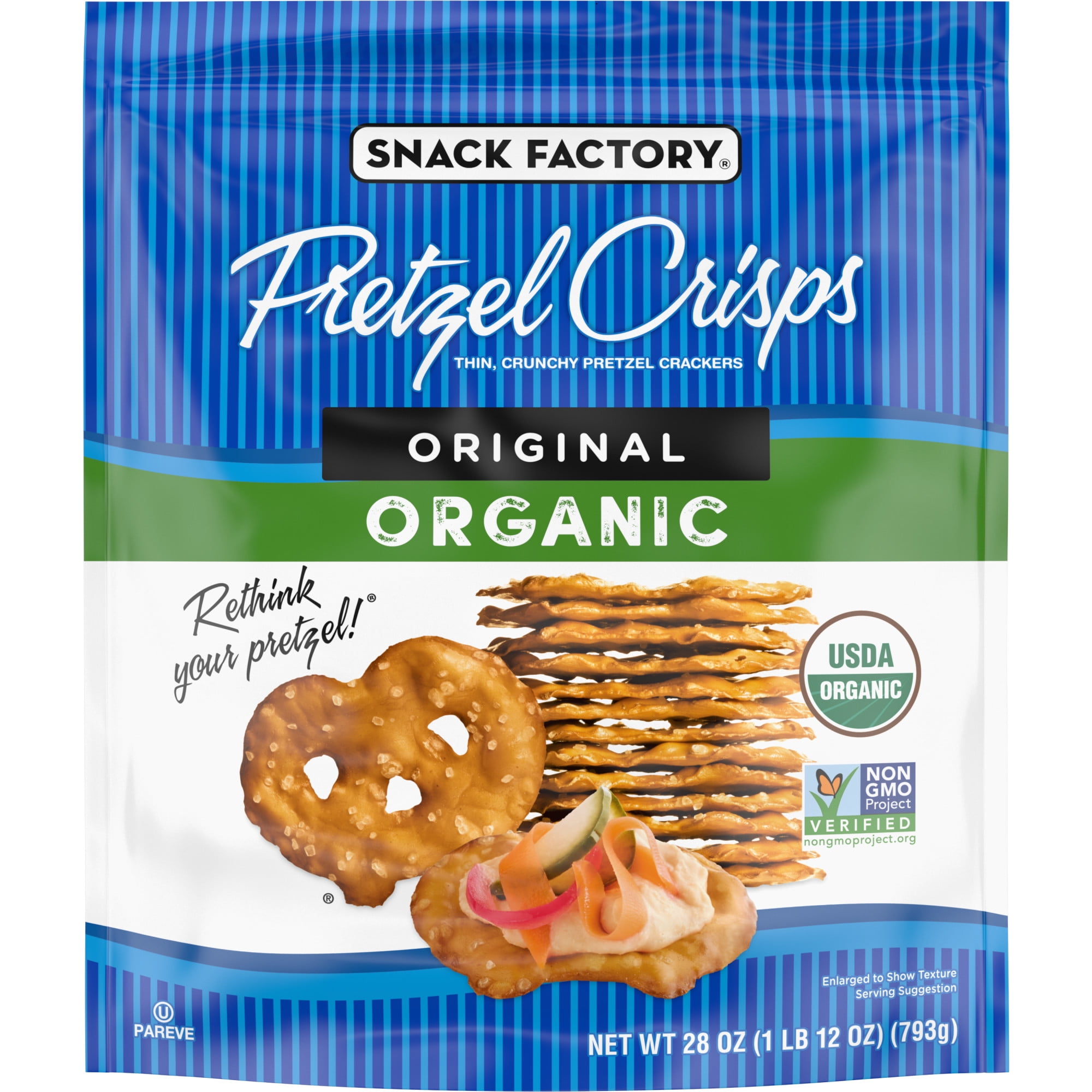 Snack FactoryPretzel Crisps, Organic Original, 28 oz