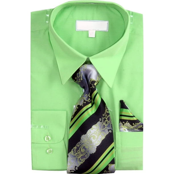 green shirt and tie set