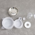thumbnail image 4 of Pet Food Dispenser Automatic Stainless Steel Food Bowl Water Bowl for Cats Dogs, 4 of 10