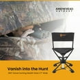 thumbnail image 3 of ARROWHEAD OUTDOOR 360° Degree Swivel Hunting Chair Stool Seat, Perfect for Blinds, No Sink Feet, Supports up to 450lbs, Carrying Case, Steel Frame, Fishing, High-Grade 600D Canvas, USA-Based Support, 3 of 9