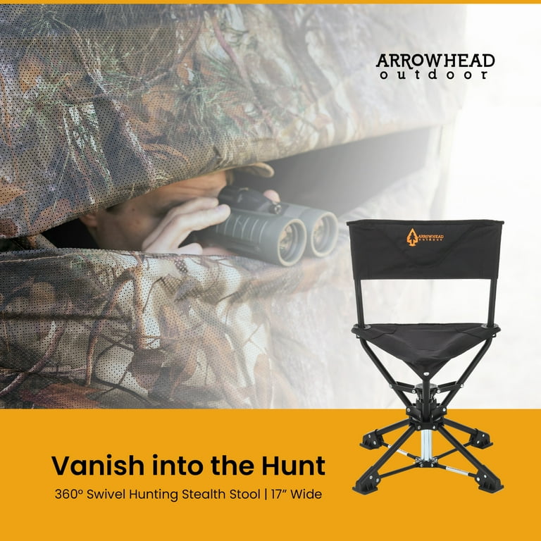 Arrowhead Outdoor 360° Swivel Hunting Chair, Steel Frame, 600D