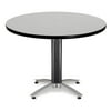 OFM Model MT42RD 42" Multi-Purpose Round Table with Metal Mesh Base, Gray Nebula