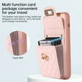 thumbnail image 5 of Nalacover Crossbody Wallet Case for iPhone 14 Pro Max, [6 Card Slots] Leather Purse Phone Case Luxury Buckle Closure Card Holder Shoulder Strap Handbag Case Women For iPhone 14 Pro Max, Pink, 5 of 11