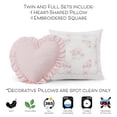 thumbnail image 6 of Vintage Floral Ruffles Pink 4-Piece Microfiber Comforter Set - Twin, 6 of 6