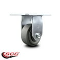 thumbnail image 2 of 4 Inch Heavy Duty Top Plate Thermoplastic Rubber Rigid Caster with Ball Bearing, 2 of 2