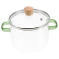 thumbnail image 4 of IDEANATEGRATE 1Pack Transparent Stew Pot With Wood Lid For Kitchen Cooking 6.7x5.9x5.9in, 4 of 8