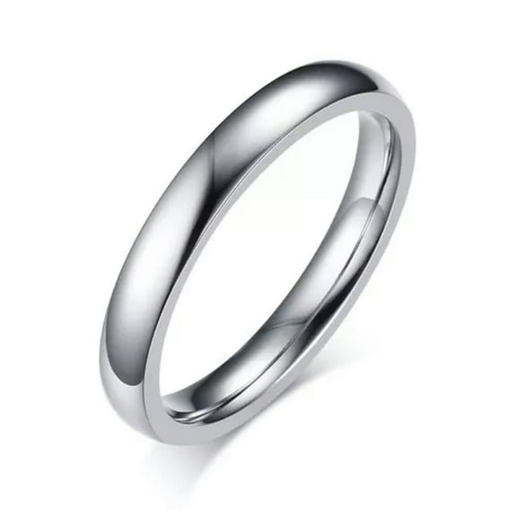 3mm Stainless Steel Wedding Band Men Women Engagement Silver Tail Ring Size 6-12
