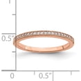 thumbnail image 4 of Ss/Gold Plated Sterling Silver Brilliant Embers Rose Gold-Plated Cz Polished Ring (Size 8) Made In Indonesia qmp1133-8, 4 of 5