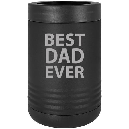 Best Dad Ever Stainless Steel Engraved Insulated Beer Beverage Holder Can Cooler,
