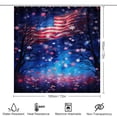 thumbnail image 2 of Independence Day Of The United States Flag Bathroom Sets with Shower Curtain And Rugs, Incl with 12 Hooks，Toilet Lid Oval Rug, 2 of 8