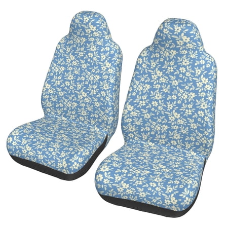 Honeii Floral Retro Style Print Car Seat Covers 2 Pieces, Full Set Universal Seat Covers for Cars, Waterproof Auto Seat Protectors