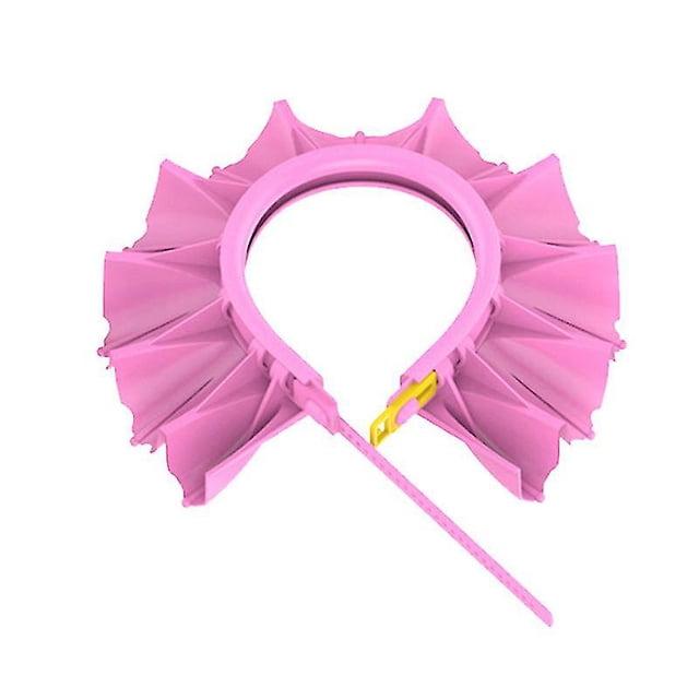 Gorro de baño y champú seguro para bebés, gorro de ducha suave y ajustable, gorro de sol (rosa)