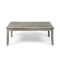 thumbnail image 3 of GDF Studio Savannah Outdoor Acacia Wood Coffee Table, Light Gray, 3 of 7