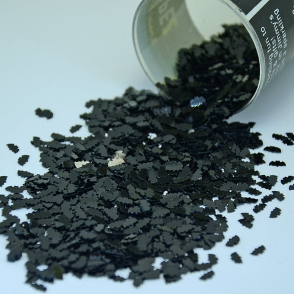 Confetti Bat 1/8" Black - Half Pound (8 oz) - CCL9718